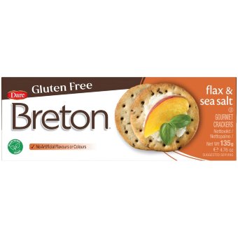 Печенье Breton с льняным семенем и морской солью, без глютена 135 гр Печенье Breton с льняным семенем и морской солью, без глютена 135 гр