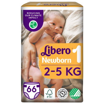 Подгузники Libero Newborn 1, 2-5 кг, 66 шт. Подгузники Libero Newborn 1, 2-5 кг, 66 шт.