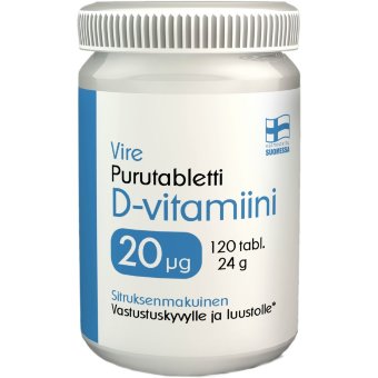 Витамин D3 20 мкг для рассасывания Vire со вкусом цитрусовых 120 таблеток Витамин D3 20 мкг для рассасывания Vire со вкусом цитрусовых 120 таблеток