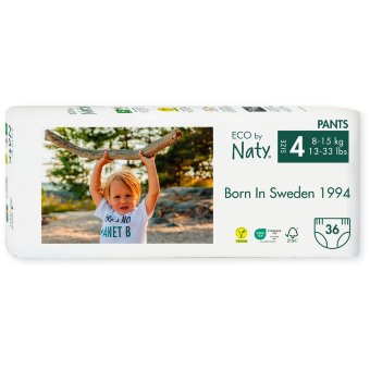 Подгузники-трусики Naty 36 шт. s4 8-15 кг Подгузники-трусики Naty 36 шт. s4 8-15 кг