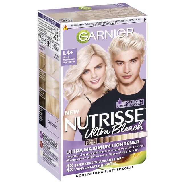 Супер сильный осветлитель для волос Garnier Nutrisse Ultra Bleach L4+ Extreme Blonding Супер сильный осветлитель для волос Garnier Nutrisse Ultra Bleach L4+ Extreme Blonding