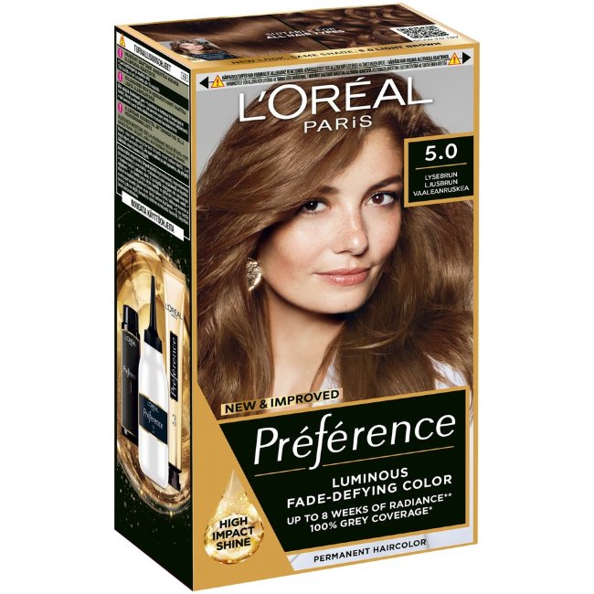 Стойкая краска для волос L'Oréal Paris Prèférence 5.0 Rome светло-коричневая 1 шт
