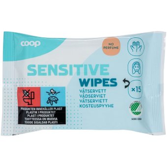 Влажные салфетки Coop Sensitive 15 шт Влажные салфетки Coop Sensitive 15 шт
