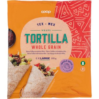 Лепёшки пшеничные цельнозерновые Coop (6шт/уп) 370 гр Лепёшки пшеничные цельнозерновые Coop (6шт/уп) 370 гр