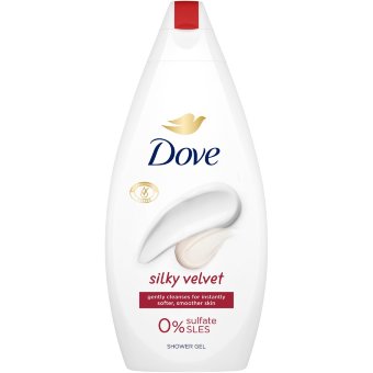 Гель для душа Dove Silky Velvet 0% SLES-сульфатов 450 мл Гель для душа Dove Silky Velvet 0% SLES-сульфатов 450 мл