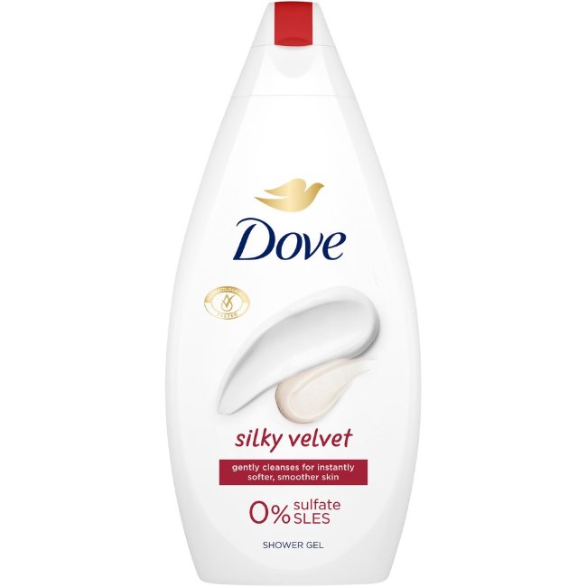 Гель для душа Dove Silky Velvet 0% SLES-сульфатов 450 мл