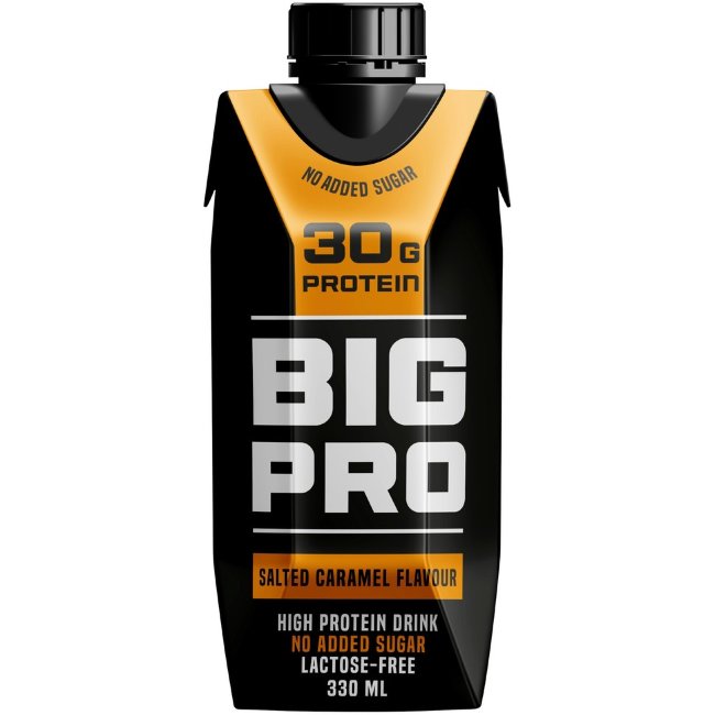 Безлактозный солёный карамельный протеиновый напиток BIG PRO 330 мл, UHT