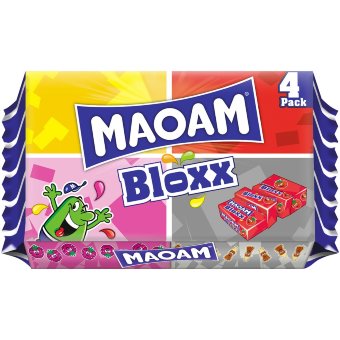 Фруктовые ириски MAOAM Bloxx (уп 4 шт) 88 гр