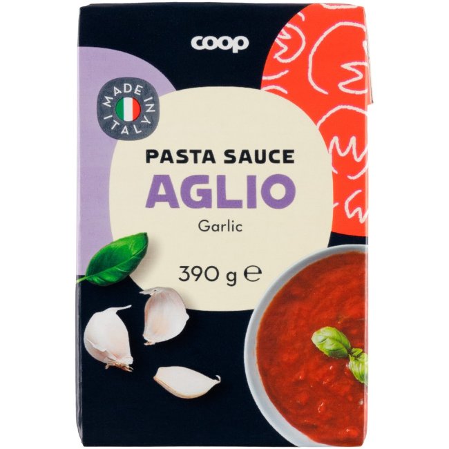 Соус для пасты Coop с чесноком 390 гр Соус для пасты Coop с чесноком 390 гр