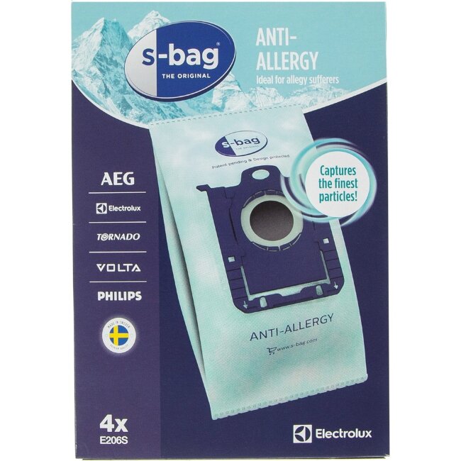 Мешки для пыли Electrolux S-bag Anti-Allergy E206S 4 шт