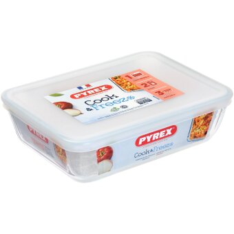 Стеклянная форма для запекания Pyrex Cook & Freeze с крышкой 22x17 см