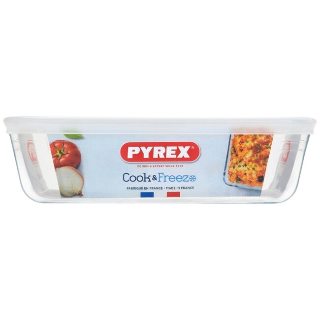 Стеклянная форма для запекания Pyrex Cook & Freeze с крышкой 22x17 см