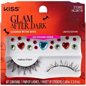 Набор для ресниц и наклеек Kiss Halloween lash & sticker kit 18 1 пара Набор для ресниц и наклеек Kiss Halloween lash & sticker kit 18 1 пара