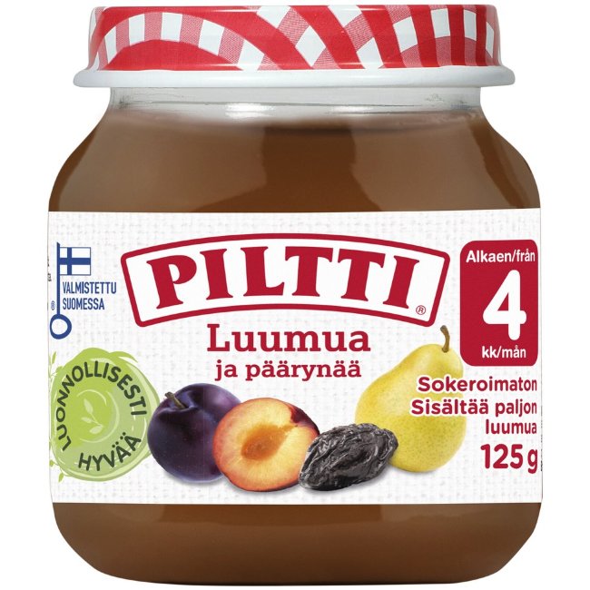 Фруктовое пюре PILTTI из сливы и груши 125 гр