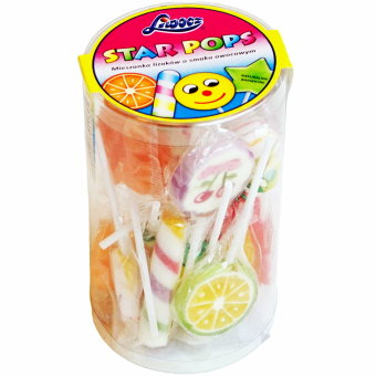 Набор фруктовых леденцов на палочке Star Pops Liwooz 20 шт/уп