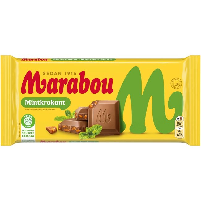 Шоколад Marabou (мята) 200 гр