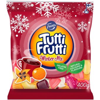 Пакетик конфет Fazer Tutti Frutti Winter Mix 400 гр