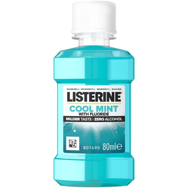 Ополаскиватель для полости рта Listerine Cool Mint с мягким вкусом 80 мл Ополаскиватель для полости рта Listerine Cool Mint с мягким вкусом 80 мл