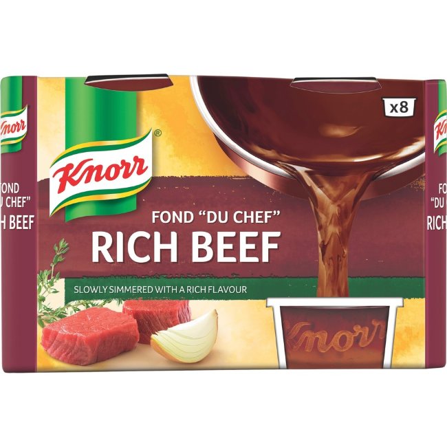 Тёмный говяжий концентрат Knorr Fond "du Chef" (уп 8 шт) 224 гр