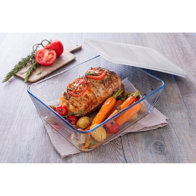 Стеклянная форма для запекания с крышкой Pyrex Cook & Freeze 25x19 см