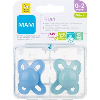 Соска-пустышка Ainu Mam Start, 0-2 мес, 2 шт