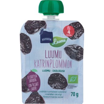 Пюре из слив органическое 70 гр 4 мес