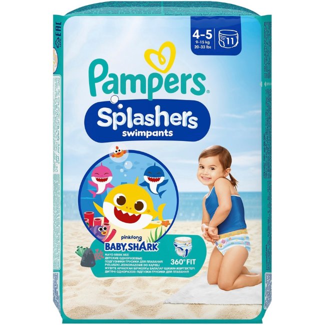 Плавательные подгузники Pampers Splashers S4-5 9-15 кг 11 шт Плавательные подгузники Pampers Splashers S4-5 9-15 кг 11 шт