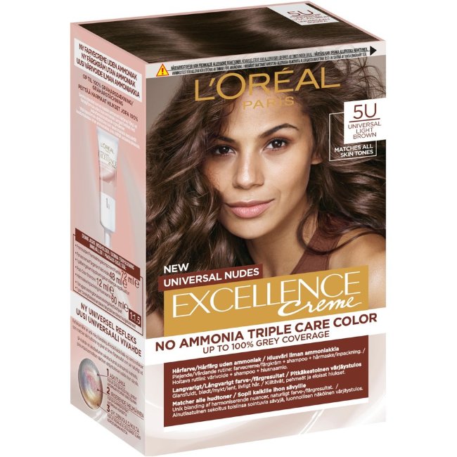 Крем-краска для волос L'Oréal Paris Excellence Creme Universal Nudes 5U универсальный светло-коричневый без аммиака 1 шт