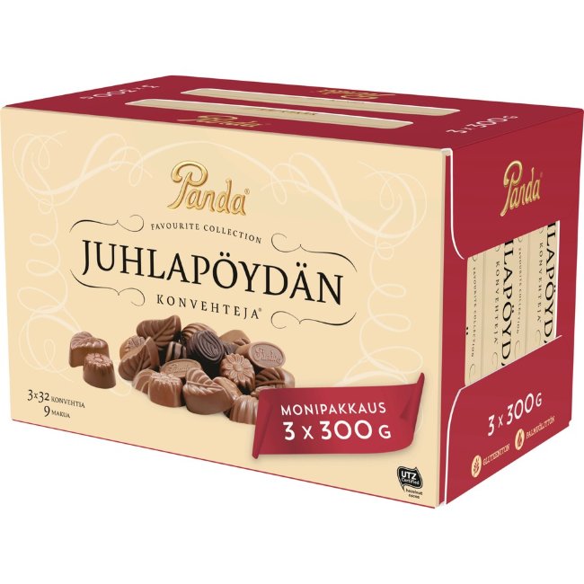 Набор шоколадных конфет Panda Juhlapöydän 3x300 гр