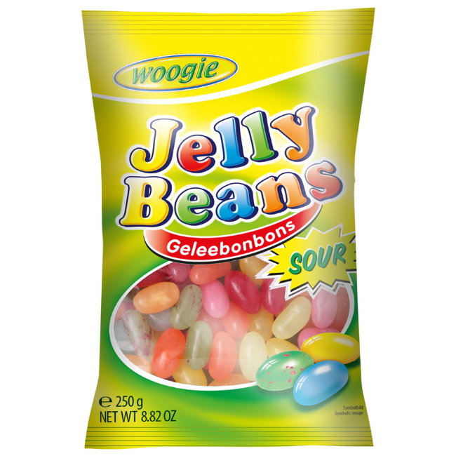 Конфеты жевательные "с кислинкой" Jelly Beans Woogie 250 гр