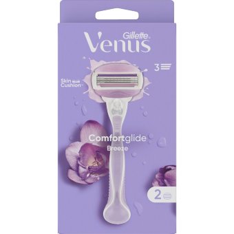 Станок Gillette Venus Comfortglide Breeze с ручкой + 2 лезвия Станок Gillette Venus Comfortglide Breeze с ручкой + 2 лезвия