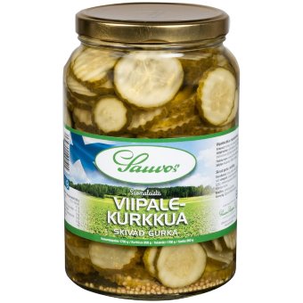 Огурцы нарезанные Sauvon 1700/850 гр Огурцы нарезанные Sauvon 1700/850 гр