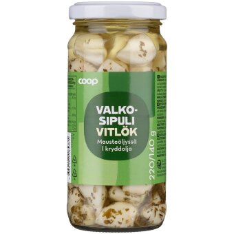 Чеснок Coop в пряном масле 220/140 гр