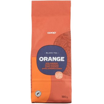Черный листовой чай с апельсином Coop 150 гр Черный листовой чай с апельсином Coop 150 гр