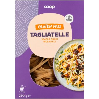 Паста гнезда без глютена из цельнозернового риса Coop 250 гр