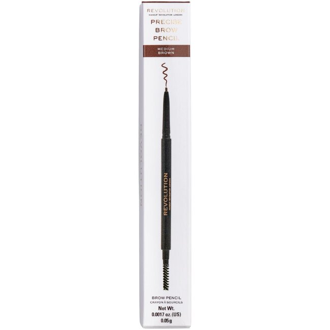 Фломастер для бровей Revolution precise brow 5 г средне-коричневый