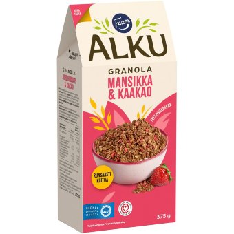 Гранола Fazer Alku с клубникой и какао 375 гр Гранола Fazer Alku с клубникой и какао 375 гр