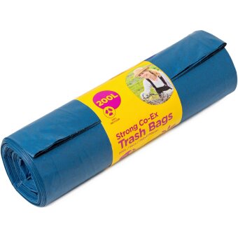 Прочные синие мусорные мешки McLean Professional LDPE, 200 л, 5 шт/рулон