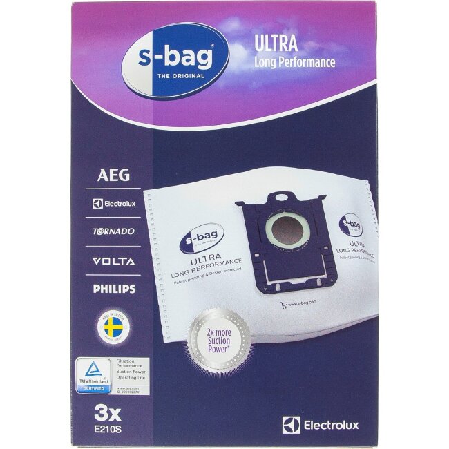 Пылесборники Electrolux S-bag Ultra Long Performance E210S 3 шт Пылесборники Electrolux S-bag Ultra Long Performance E210S 3 шт