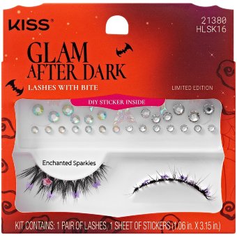 Набор для Halloween Kiss с ресницами и стикерами, 1 пара Набор для Halloween Kiss с ресницами и стикерами, 1 пара