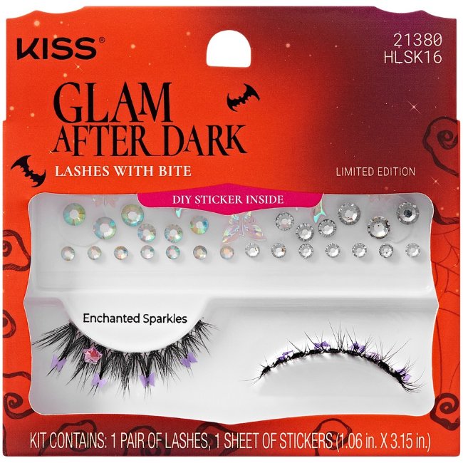 Набор для Halloween Kiss с ресницами и стикерами, 1 пара Набор для Halloween Kiss с ресницами и стикерами, 1 пара