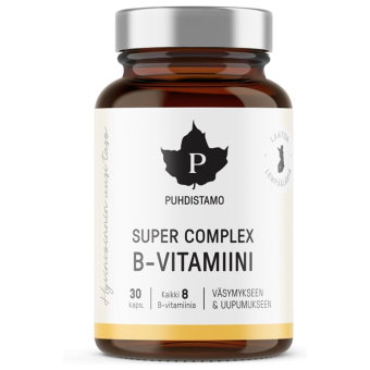 Усиленный комплекс витамина В Puhdistamo Super Complex 30 капсул Усиленный комплекс витамина В Puhdistamo Super Complex 30 капсул