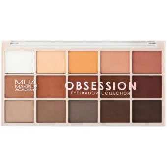 Палетка теней для век MUA Make Up Academy 15 оттенков 12 гр Obsession