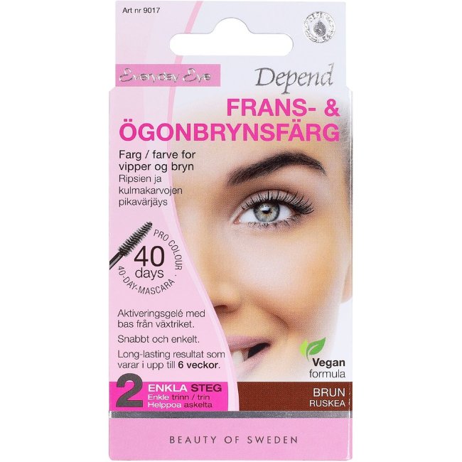Средство для быстрого окрашивания ресниц и бровей Depend коричневое 9017
