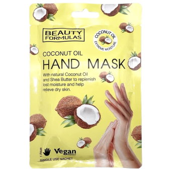 Кокосовая маска для рук с кокосовым маслом и маслом ши Beaury Formulas, 1 пара Кокосовая маска для рук с кокосовым маслом и маслом ши Beaury Formulas, 1 пара