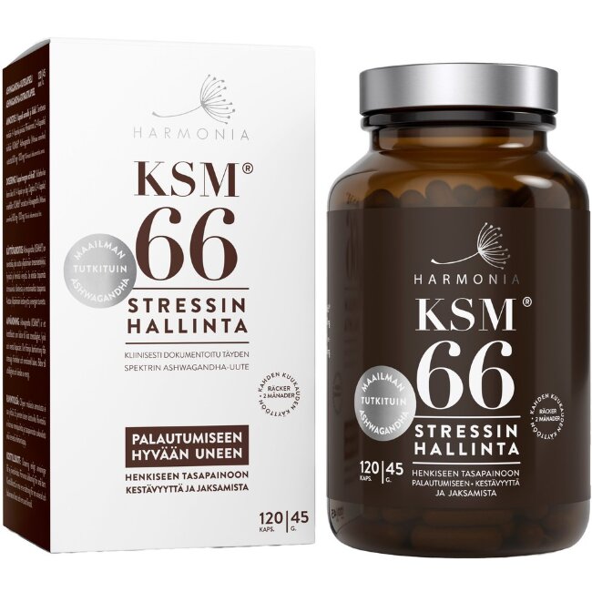 Биодобавка Harmonia KSM66 капсулы с органическим экстрактом ашваганды 45 гр/120 капсул