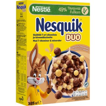 Злаковые хлопья какао и в белой шоколадной глазури Nestlé Nesquik Duo 325 гр