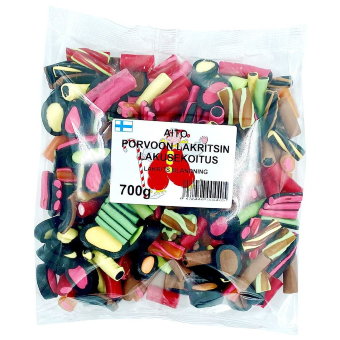 Лакричные конфеты Aito Porvoolainen Lakusekoitus, 700 гр