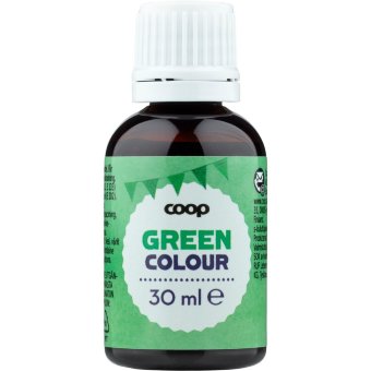 Пищевой краситель Coop зеленый 30 мл Пищевой краситель Coop зеленый 30 мл