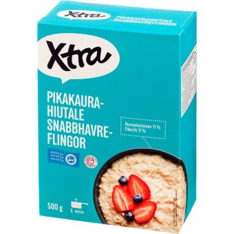 Хлопья овсяные X-tra Pikakaurahiutale, 1 минута, 500 гр Хлопья овсяные X-tra Pikakaurahiutale, 1 минута, 500 гр